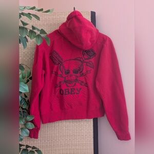 ⬇️ Red Obey Hoodie ⬇️